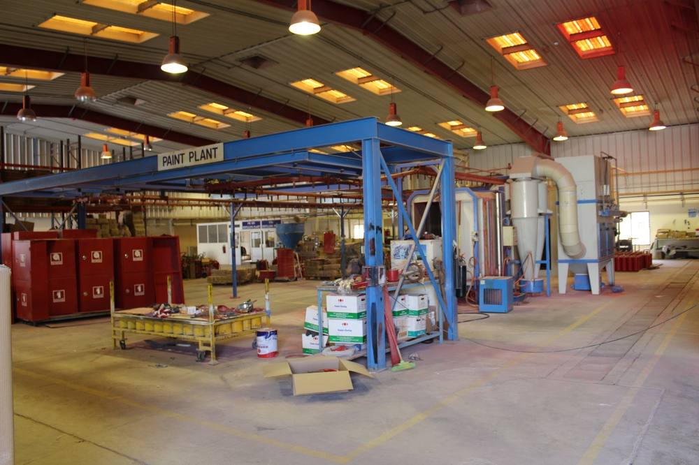 Inside the production hall